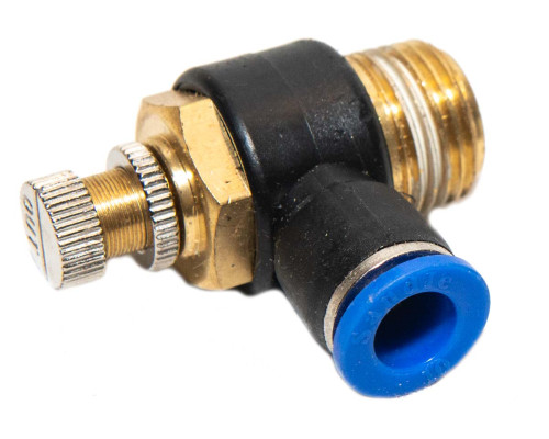 Быстросъемный игольчатый кран угловой 10 мм - 1/2 НР
