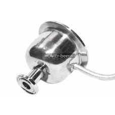 Носик для холодильника кламп 1.5 дюйма с ТСА и выходом 0.5 под попугай или доохладитель