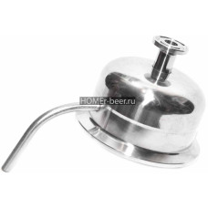 Носик для холодильника кламп 3 дюйма с ТСА и выходом 0.5 под попугай или доохладитель