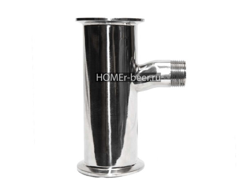 Тройник кламп 2 резьба 3/4 угол 45