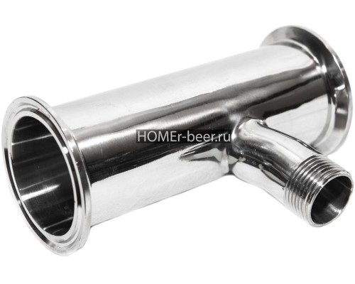 Тройник кламп 2 резьба 3/4 угол 45