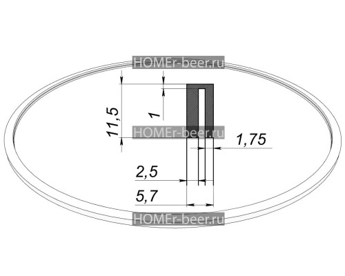 Прокладка крышки самогонного аппарата 25