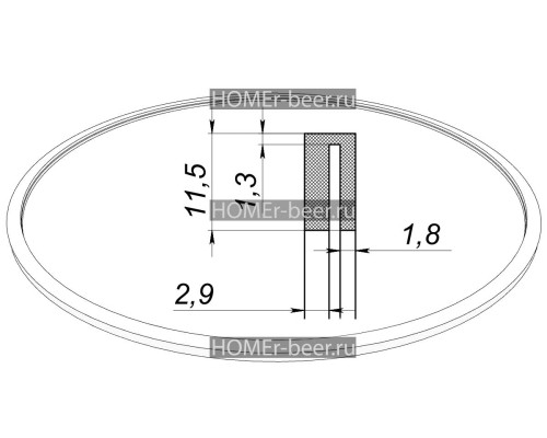 Прокладка на куб Luxstahl 37 литров
