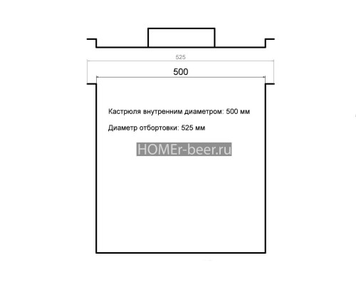 Крышка для кастрюли из нержавеющей стали 50 см